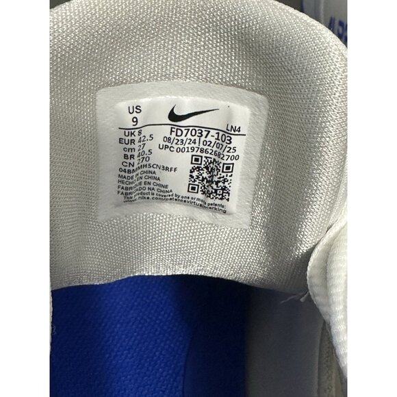 Nike Alpha Menace 4 Pro Football Cleats FD7037-103 White Royal Blue Size 9 - Picture 8 of 10